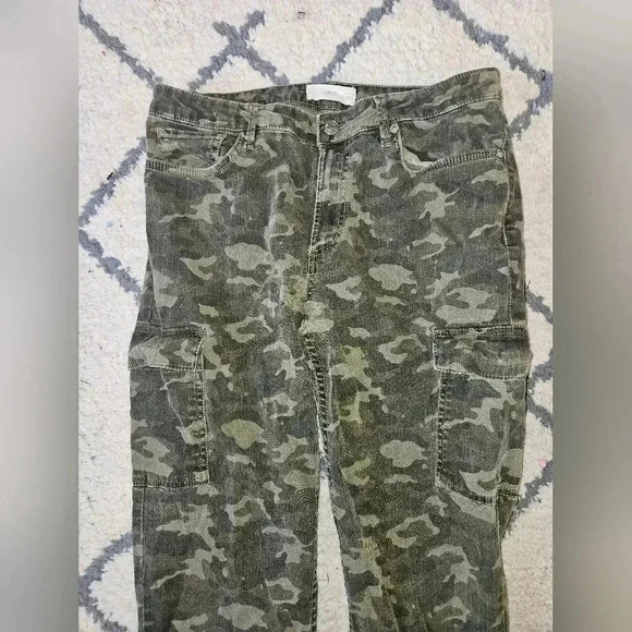 Mango Denim camo cargo pant size 28 - Picture 2 of 6